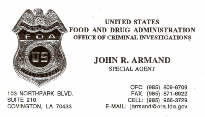 John Armand's calling card